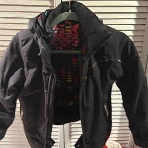 Black Spyder snow ski jacket